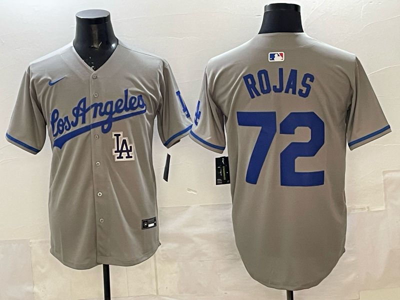 Men 2025 Los Angeles Dodgers #72 Rojas Grey Game Nike MLB Jersey style 0015->los angeles dodgers->MLB Jersey